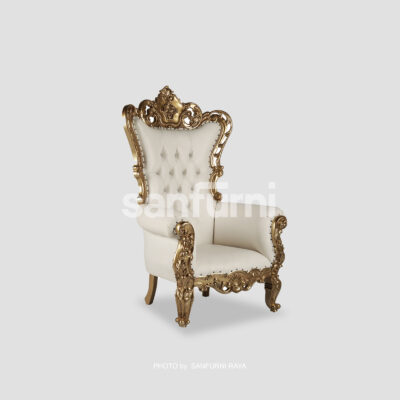 French Throne Chair with Vinyl